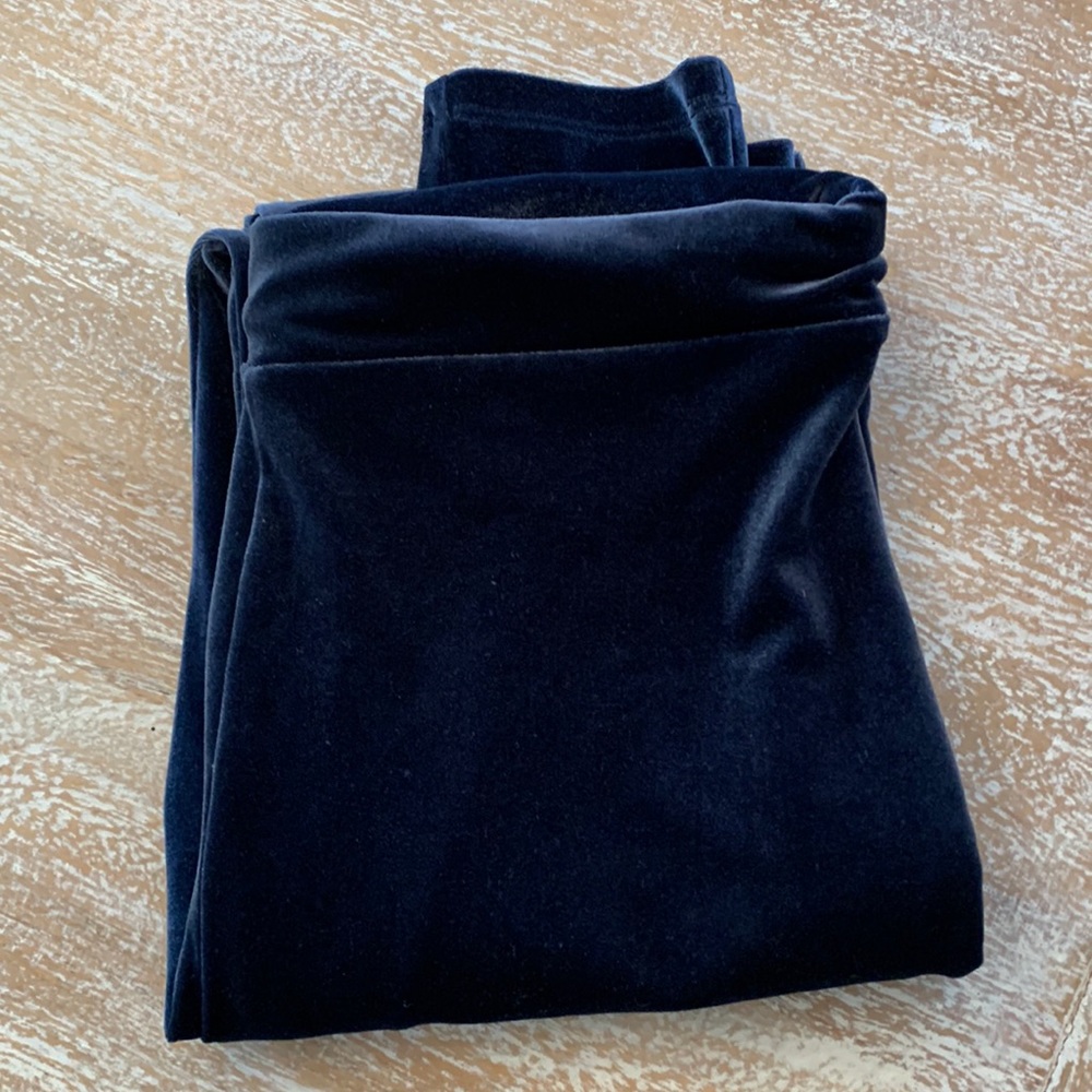 EUC• JCREW Dusky Blue Velvet Leggings